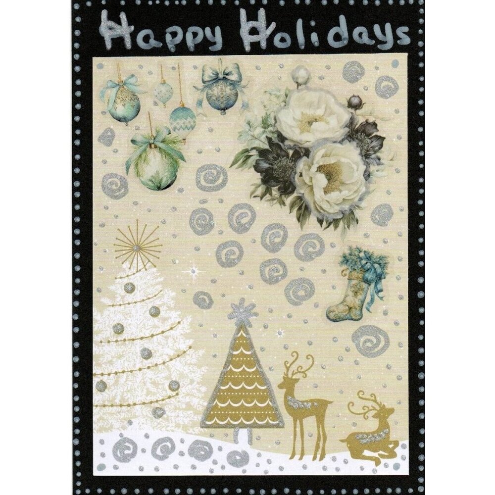 Mixed Media Collage OOAK Handmade Art By Kat Sanders - Holiday Love